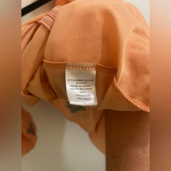 Altar’d State Papaya Cactus Peach Babydoll Dress Size Large - Picture 6 of 6
